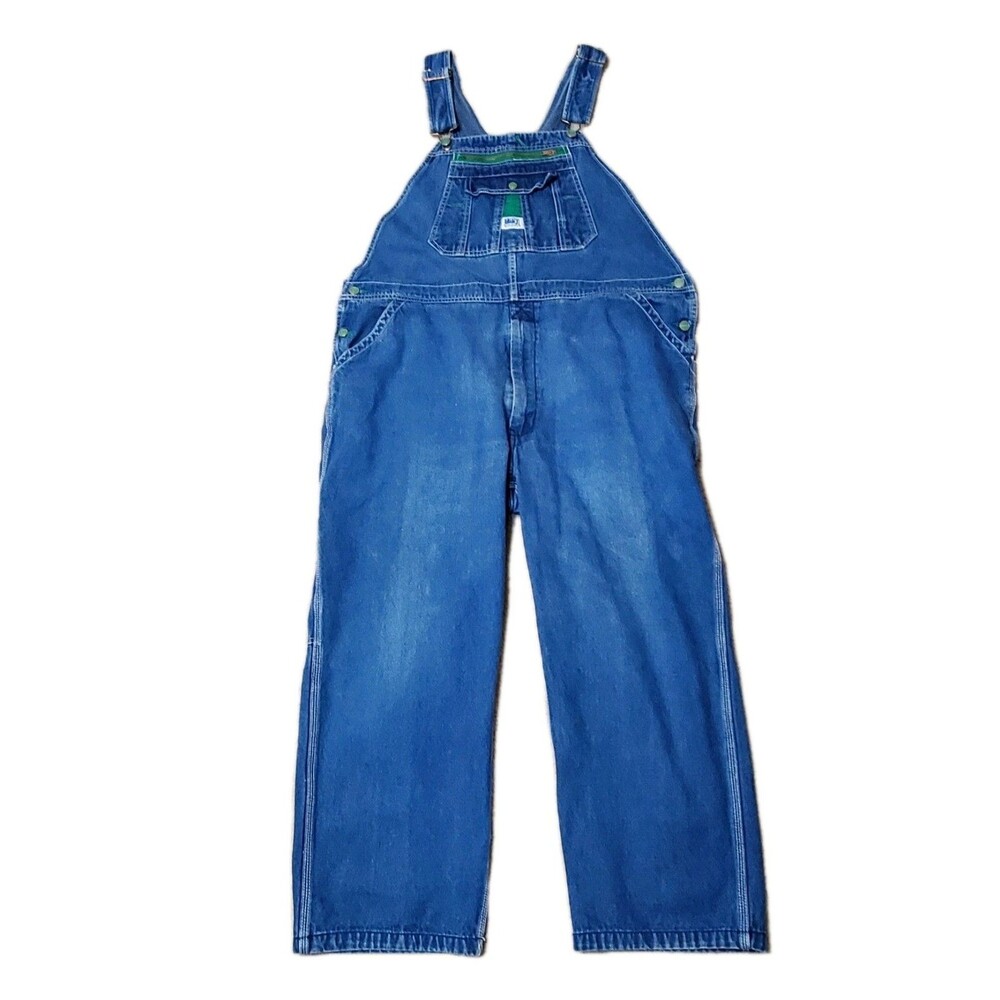 Liberty Overalls Sz 42/28 Men Carpenter Medium Wash Front Pocket  Workwear